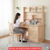 Bàn học cho bé gỗ tự nhiên có kệ MS 2959 | GIAO HỎA TỐC TPHCM