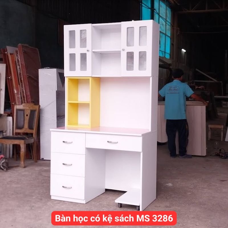 Bàn học kèm kệ sách MS 3286 1 Bàn học kèm kệ sách MS 3286