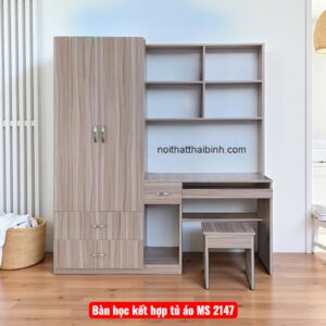 Bàn học kết hợp tủ áo MS 2147