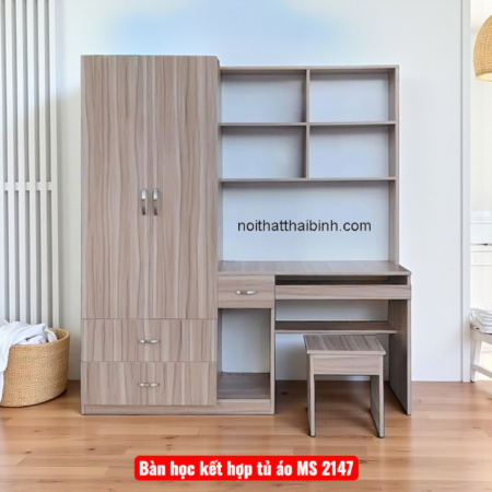 Bàn học kết hợp tủ áo MS 2147