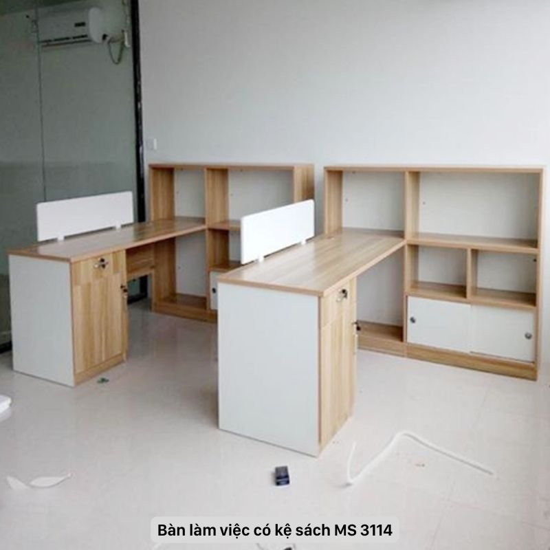 Bàn làm việc có kệ sách MS 3114 1 Bàn làm việc có kệ sách MS 3114