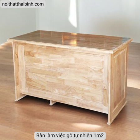 Bàn làm việc gỗ tự nhiên 1m2 MS 2967
