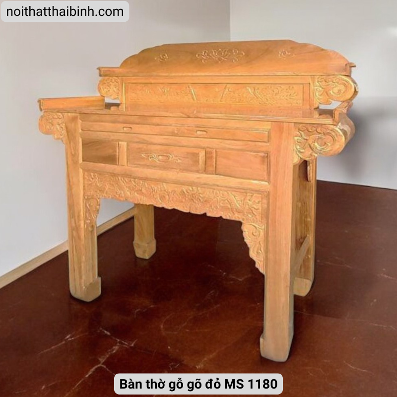 Bàn thờ gỗ gõ đỏ MS 1180 1 Bàn thờ gỗ gõ đỏ MS 1180