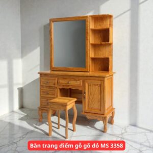 Bàn trang điểm gỗ gõ đỏ MS 3358