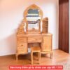 Bàn trang điểm gỗ tự nhiên cao cấp MS 1195 2 Bàn trang điểm gỗ tự nhiên cao cấp MS 1195