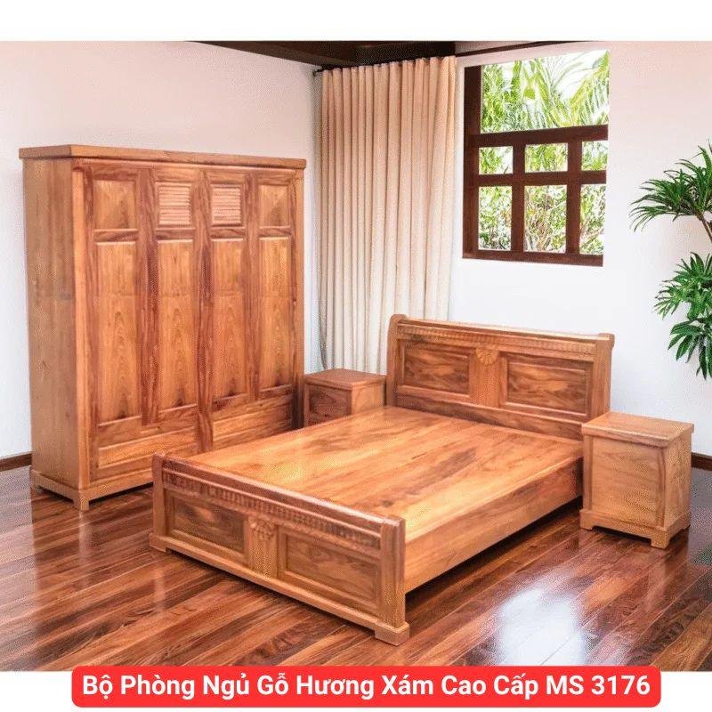 Bộ Phòng Ngủ Gỗ Hương Xám Cao Cấp MS 3176 1 Bộ Phòng Ngủ Gỗ Hương Xám Cao Cấp MS 3176