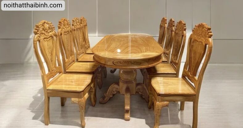 Bộ bàn ăn 8 ghế MS 3084 4 Bộ bàn ăn 8 ghế MS 3084 - Ảnh 4