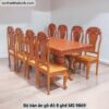 Bộ bàn ăn gõ đỏ 8 ghế MS 9869 12 Bộ bàn ăn gõ đỏ 8 ghế MS 9869