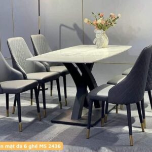 Bộ bàn ăn 6 ghế nhập khẩu MS 2436