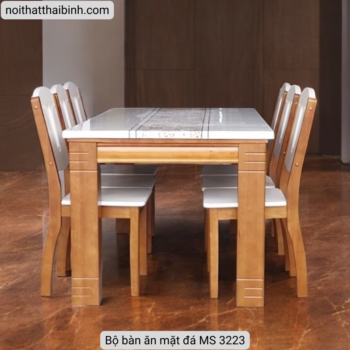 Bộ bàn ăn mặt đá MS 3223 7 Bộ bàn ăn mặt đá MS 3223