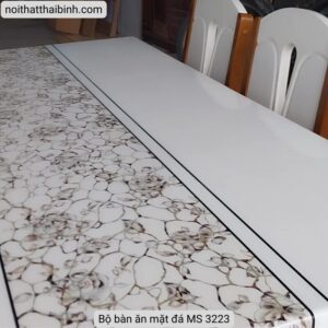 Bộ bàn ăn mặt đá MS 3223 6 Bộ bàn ăn mặt đá MS 3223