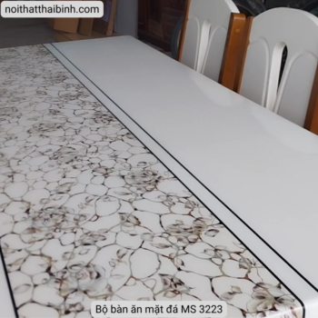 Bộ bàn ăn mặt đá MS 3223 6 Bộ bàn ăn mặt đá MS 3223