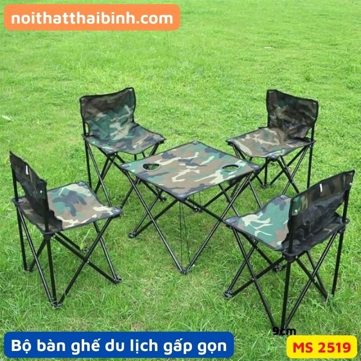 Bộ bàn ghế du lịch xếp gọn MS 2519 1 Bộ bàn ghế du lịch xếp gọn MS 2519