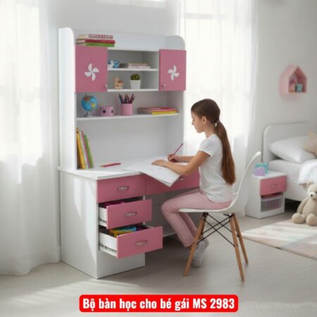 Bộ bàn học cho bé gái MS 2983