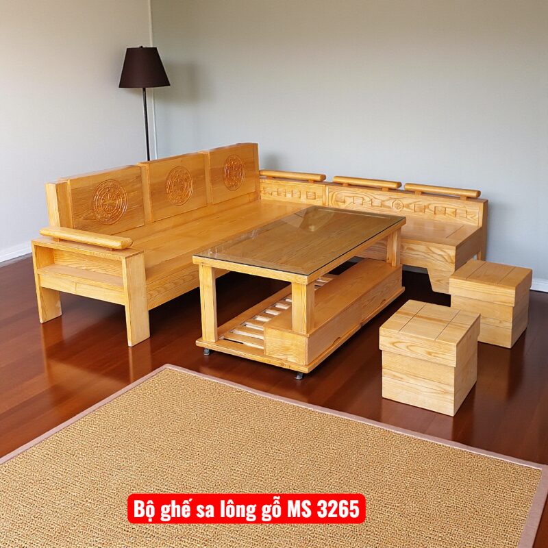 Bộ ghế sa lông gỗ MS 3265 1 Bộ ghế sa lông gỗ MS 3265