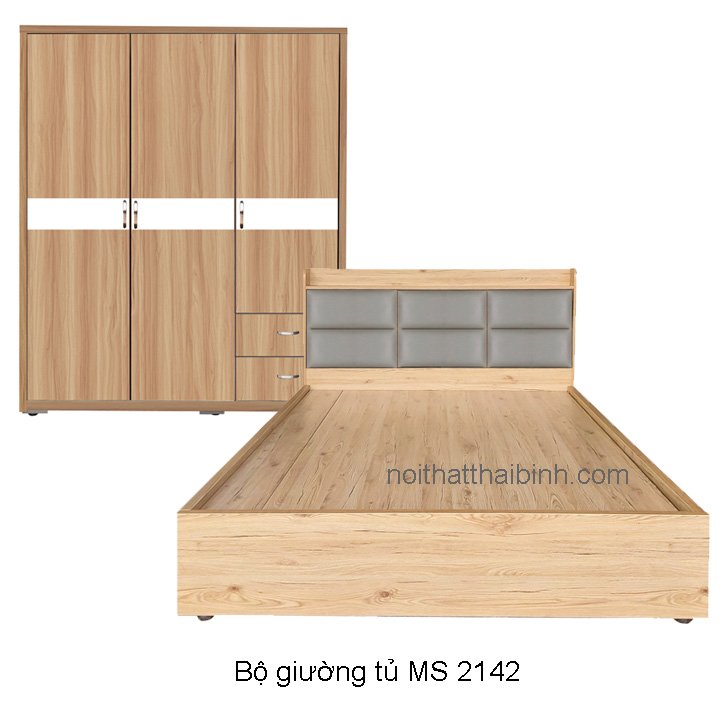 Bộ giường tủ cao cấp MS 2142 1 Bộ giường tủ cao cấp MS 2142