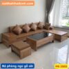 Bộ sofa gỗ nệm da gỗ sồi MS 2503 3 Bộ sofa gỗ nệm da gỗ sồi MS 2503