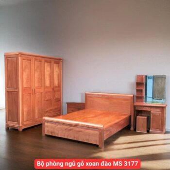 Bộ phòng ngủ gỗ xoan đào MS 3177