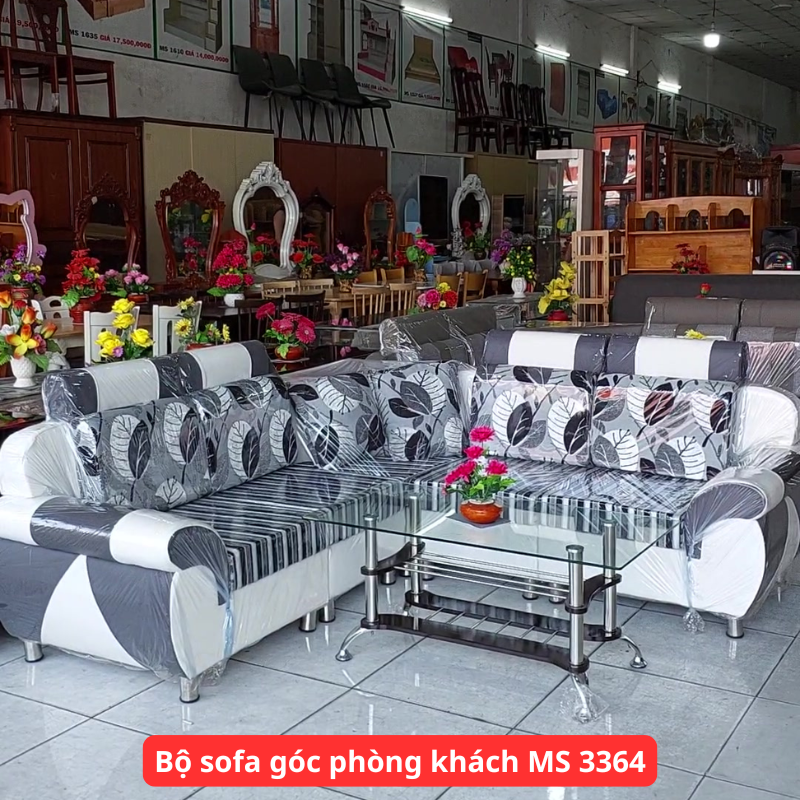Bộ sofa góc phòng khách MS 3364 1 Bộ sofa góc phòng khách MS 3364