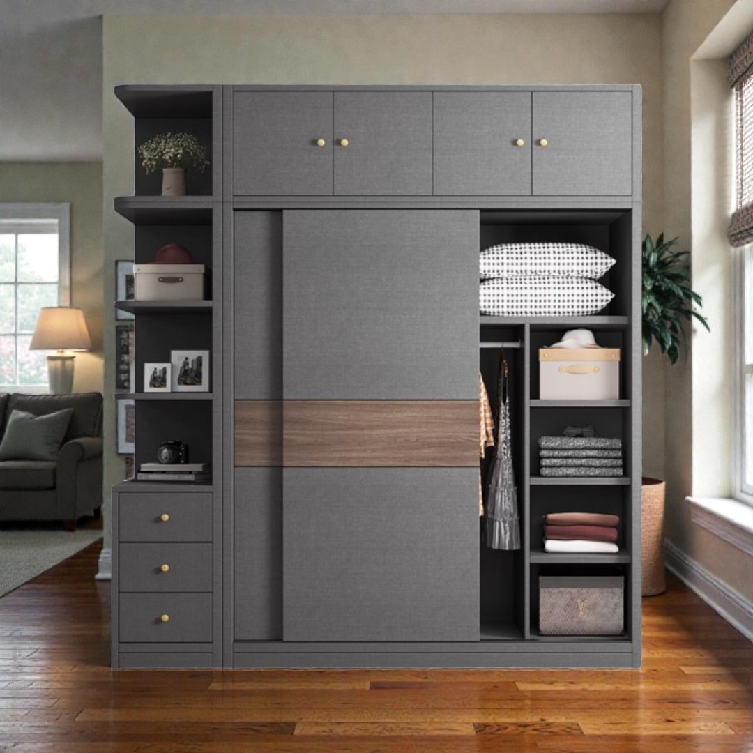 Mẫu tủ quần áo âm tường kịch trần tối ưu không gian