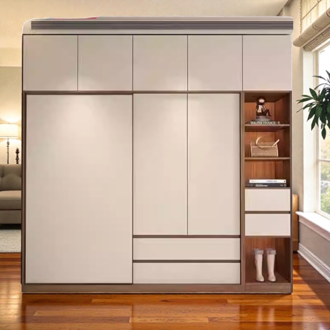 Tủ quần áo gỗ tự nhiên cao cấp phong cách cổ điển