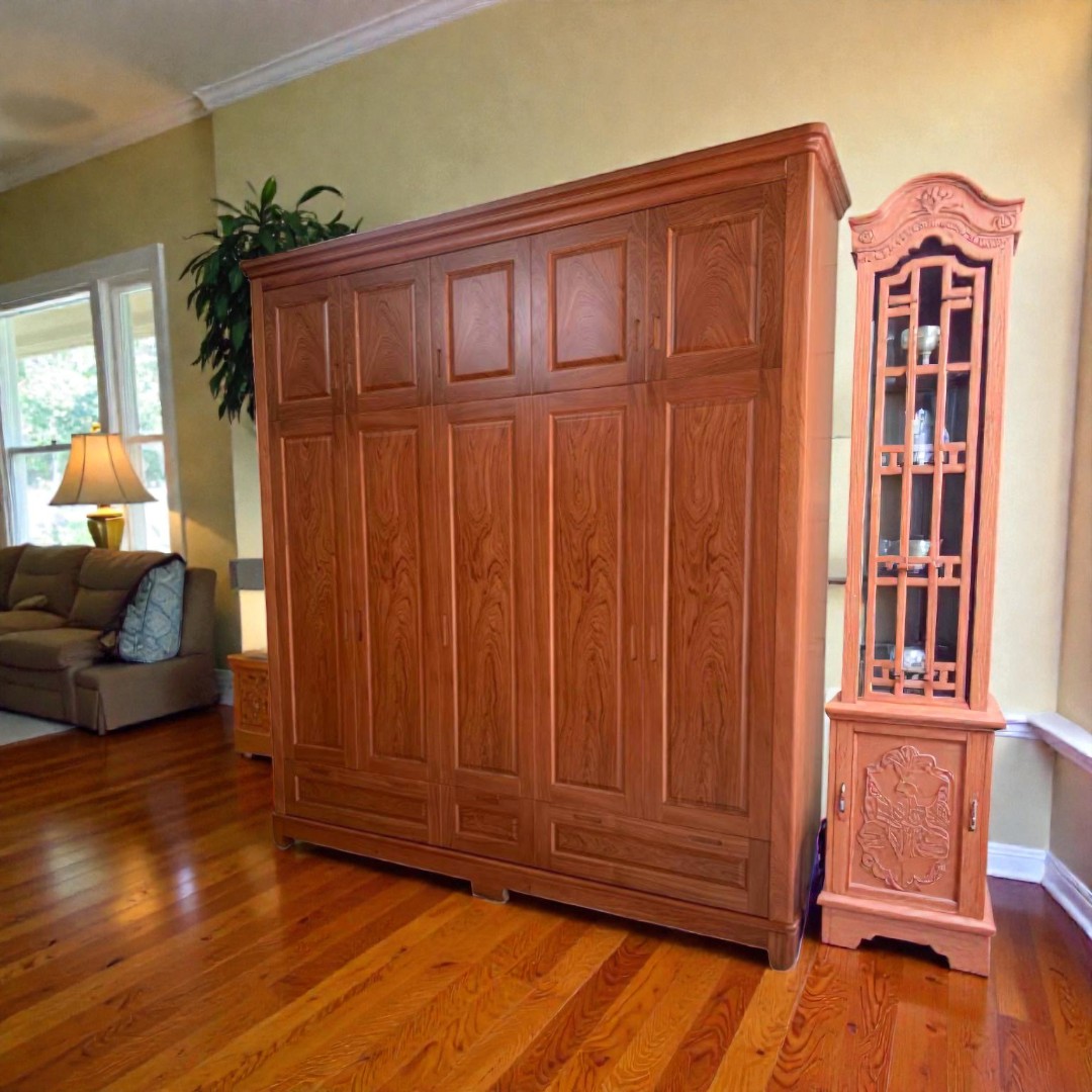 Tủ quần áo gỗ sồi 4 cánh phòng ngủ master