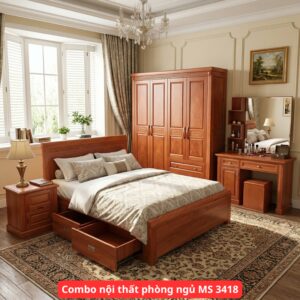 Combo nội thất phòng ngủ MS 3418