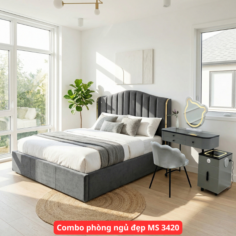 Combo phòng ngủ đẹp MS 3420 1 Combo phòng ngủ đẹp MS 3420