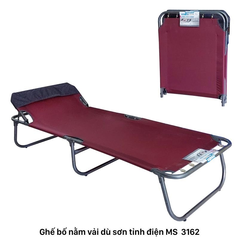 Giường bố nằm vải dù sơn tỉnh điện MS 3162 | GIAO HỎA TỐC 1 Giường bố nằm vải dù sơn tỉnh điện MS 3162 | GIAO HỎA TỐC