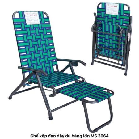 Ghế xếp đan dây dù bảng lớn MS 3064 | Giao hàng hỏa tốc