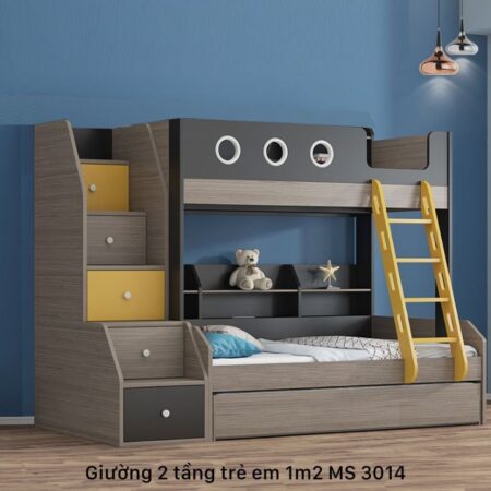 Giường 2 tầng trẻ em 1m2 MS 3014