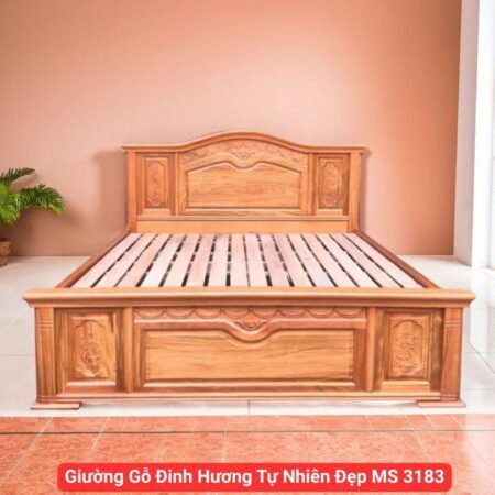 Giường Gỗ Tự Nhiên Đẹp MS 3183