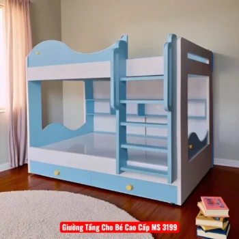 Giường tầng mdf MS 3204 32 Giường Tầng Cho Bé Cao Cấp MS 3199