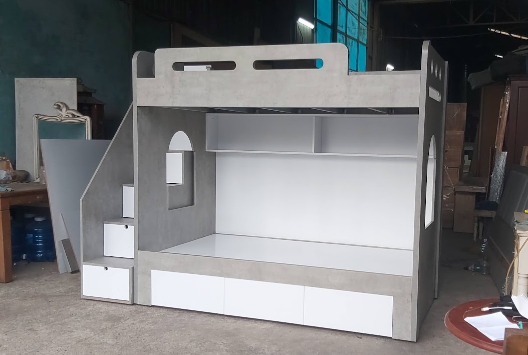 Giường Tầng Có Bàn Học