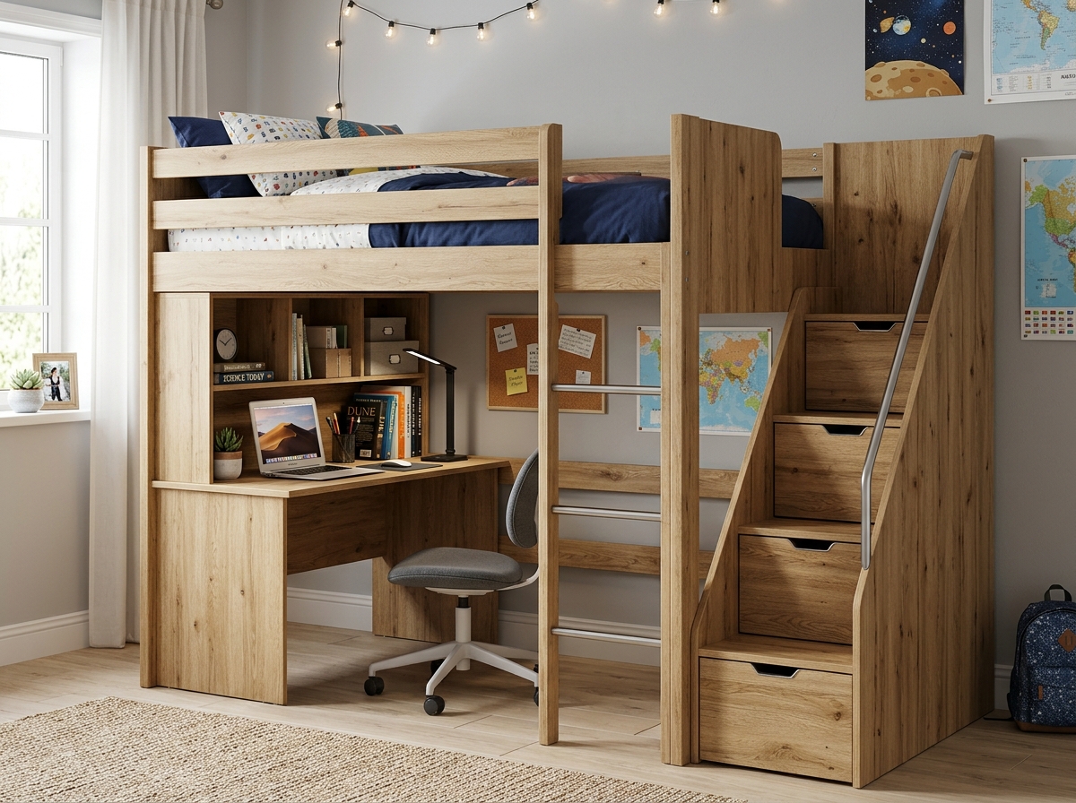 Giường Tầng Kết Hợp Bàn Học