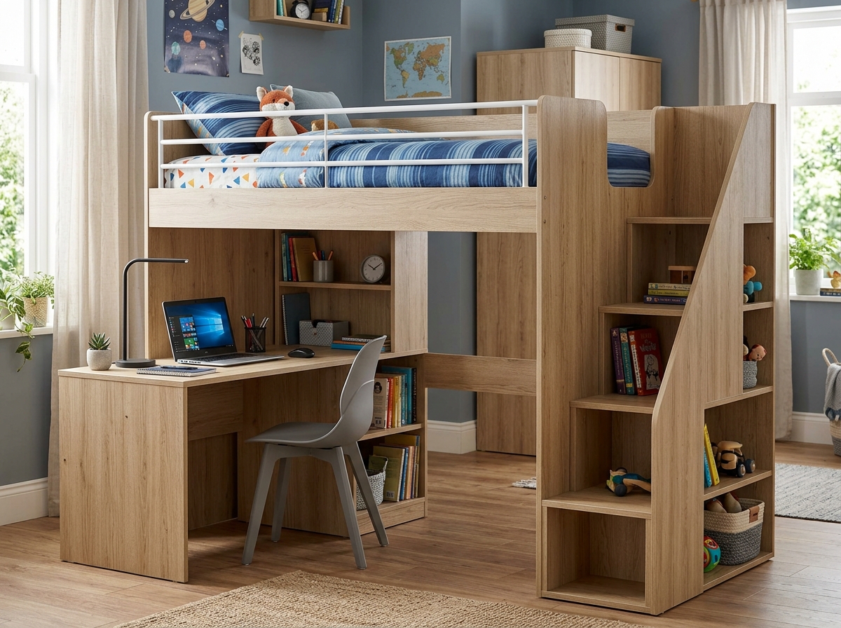 Giường Tầng Kết Hợp Bàn Học
