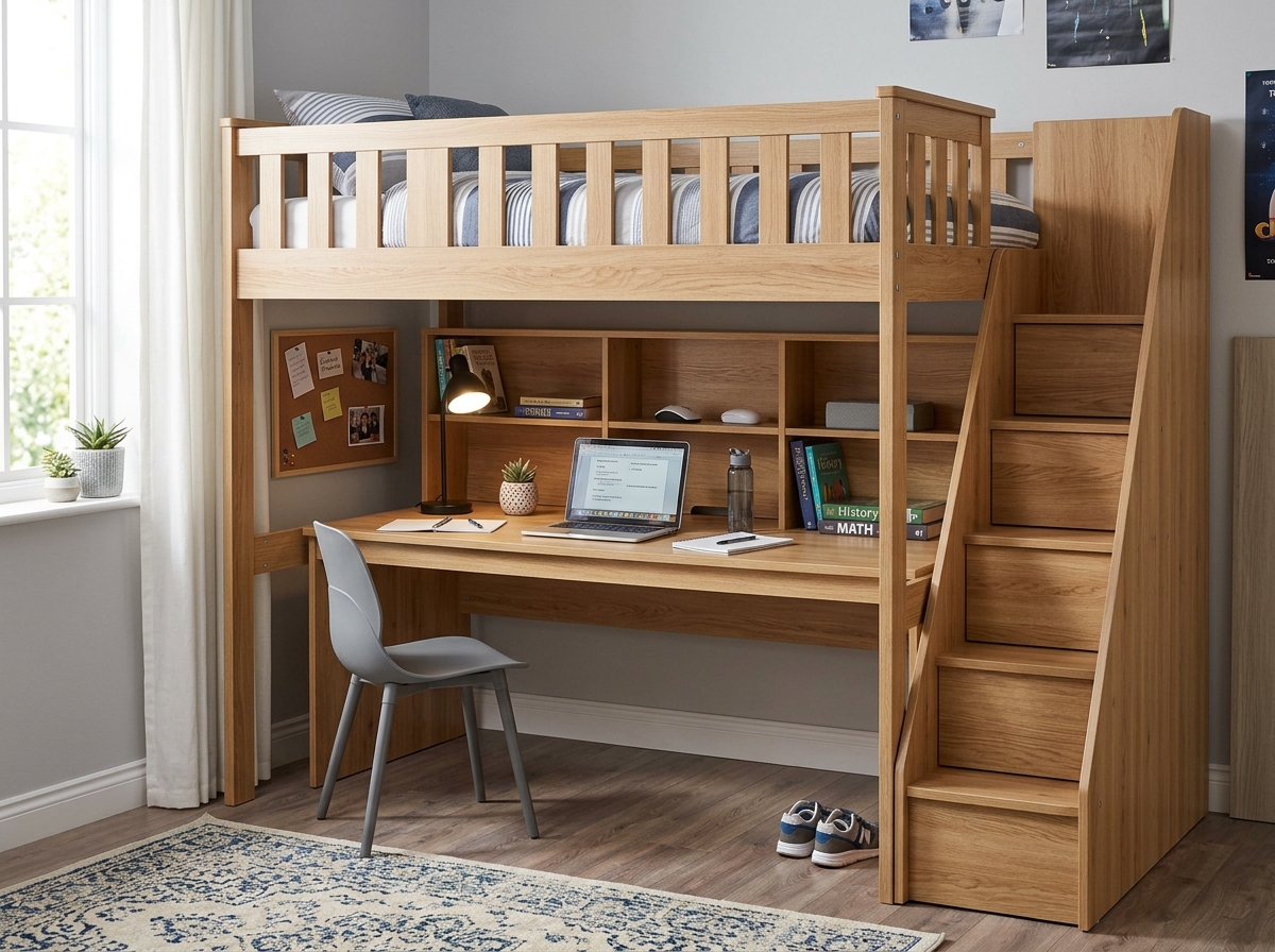 Giường Tầng Kết Hợp Bàn Học