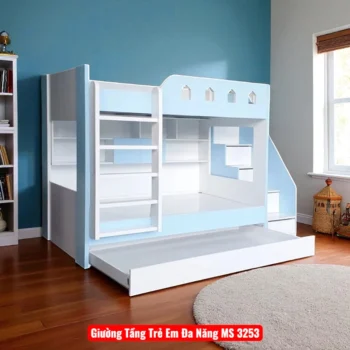 Giường tầng mdf MS 3204 24 Giường Tầng Trẻ Em Đa Năng MS 3253