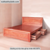 Giường có hộc kéo gỗ tự nhiên vân hương đá MS 3070