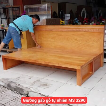 Giường gấp gỗ tự nhiên cao cấp MS 3290