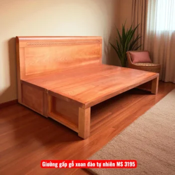 Những Mẫu Giường Gỗ Đẹp Nhất Hiện Nay: Tư Vấn Chọn Mua Từ Xưởng 20 Năm 23 Giường gấp gỗ xoan đào tự nhiên MS 3195