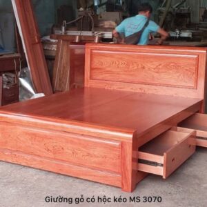 Giường có hộc kéo gỗ tự nhiên vân hương đá MS 3070 10 Giường có hộc kéo gỗ tự nhiên vân hương đá MS 3070