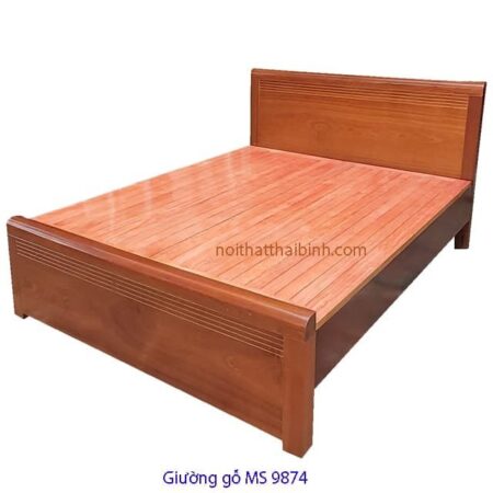 Giường gỗ tự nhiên cao cấp MS 9874