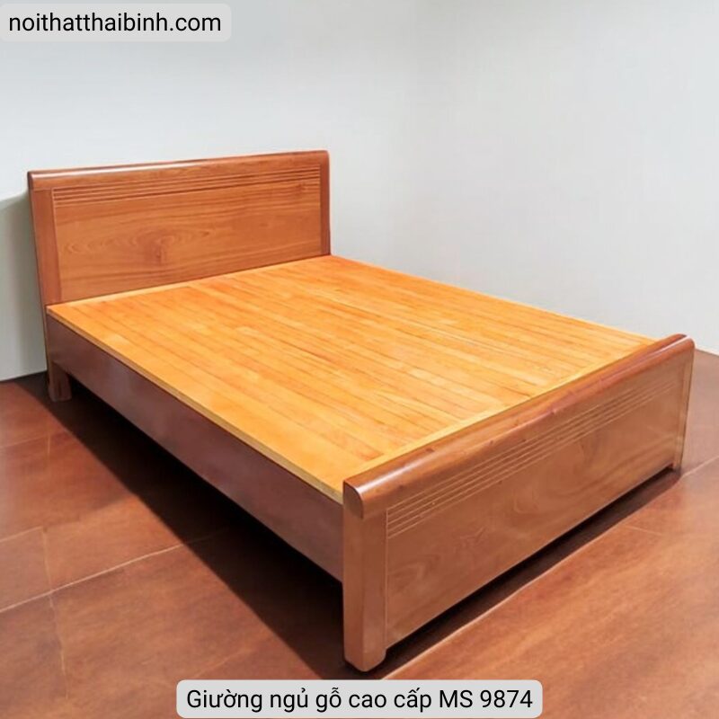 Giường gỗ tự nhiên cao cấp MS 9874 2 Giường gỗ tự nhiên cao cấp MS 9874 - Ảnh 2