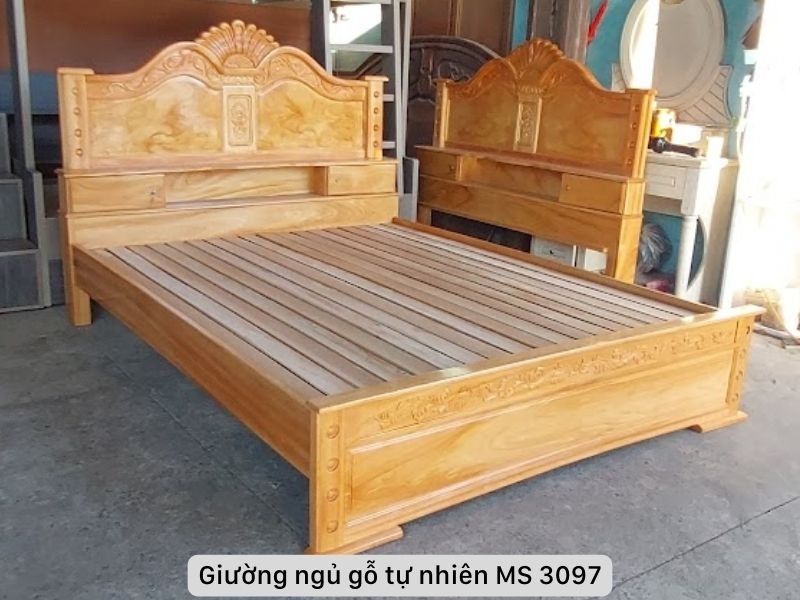 Giường ngủ gỗ gõ đỏ cao cấp MS 3097 2 Giường ngủ gỗ gõ đỏ cao cấp MS 3097 - Ảnh 2