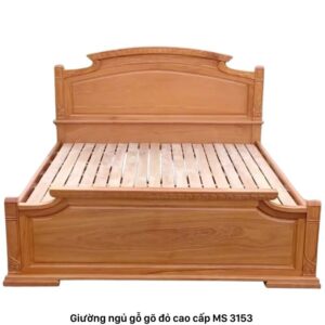 Giường gõ đỏ cao cấp MS 3153