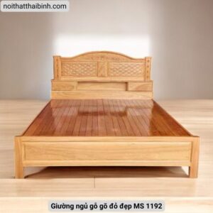 Giường ngủ gỗ gõ đỏ đẹp MS 1192 7 Giường ngủ gỗ gõ đỏ đẹp MS 1192
