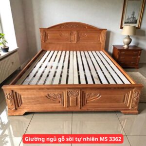 Giường ngủ gỗ sồi tự nhiên MS 3362