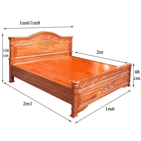 Giường ngủ gỗ xoan đào MS 3186