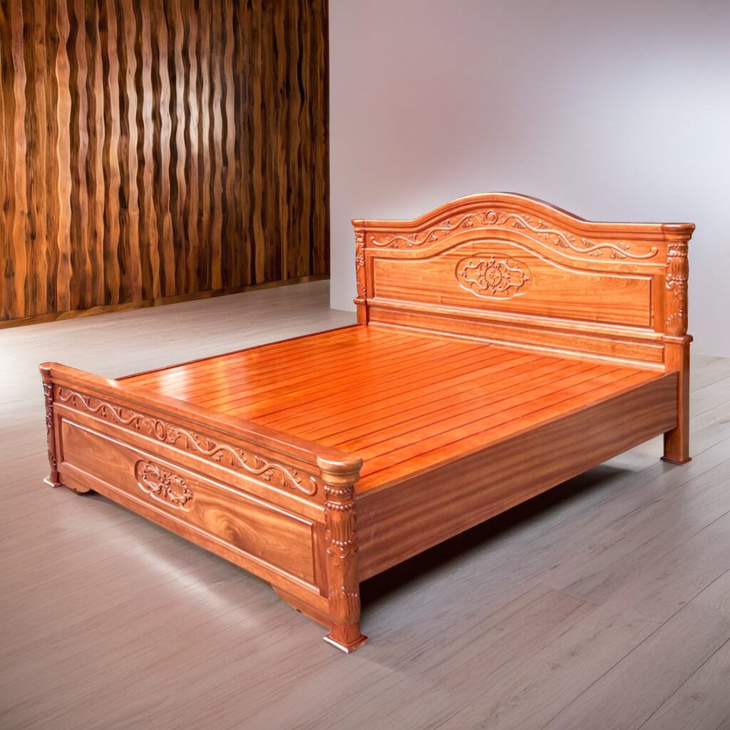 Giường ngủ gỗ xoan đào MS 3186 4 Giường ngủ gỗ xoan đào MS 3186 - Ảnh 4